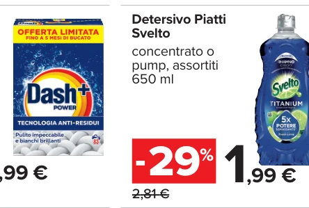 Detersivo Piatti Svelto concentrato o pump, assortiti 650 ml