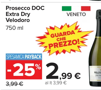 Prosecco DOC Extra Dry Velodoro 750 ml