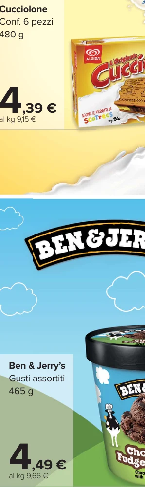 Ben & Jerry’s Gusti assortiti 465 g