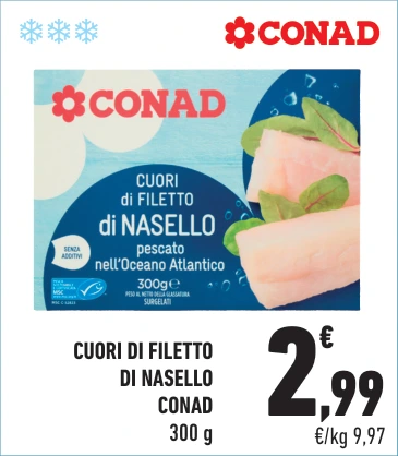 Cuori di filetto di nasello Conad