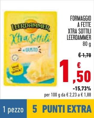 FORMAGGIO A FETTE XTRA SOTTILI LEERDAMMER