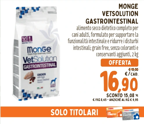 MONGE VETSOLUTION GASTROINTESTINAL