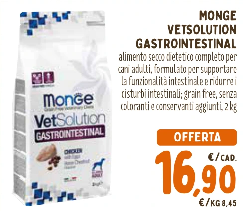 MONGE VETSOLUTION GASTROINTESTINAL