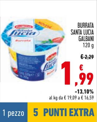BURRATA SANTA LUCIA GALBANI