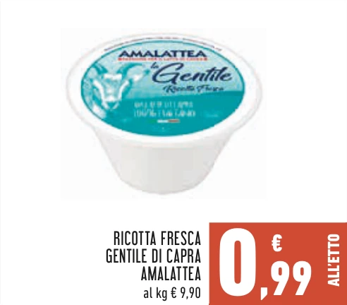 RICOTTA FRESCA GENTILE DI CAPRA AMALATTEA