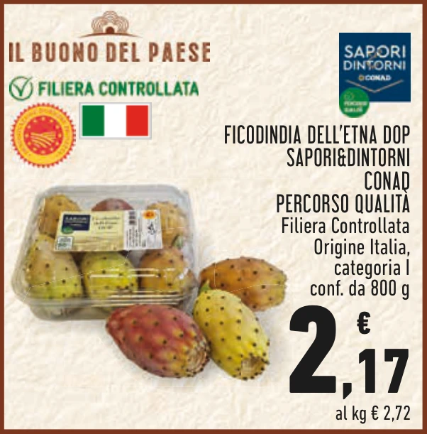 FICODINDIA DELL’ETNA DOP SAPORI&DINTORNI CONAD PERCORSO QUALITÀ