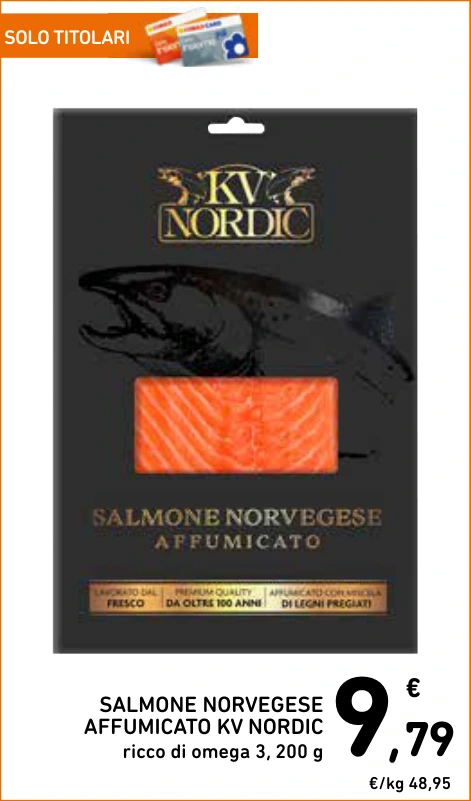 SALMONE NORVEGESE AFFUMICATO KV NORDIC