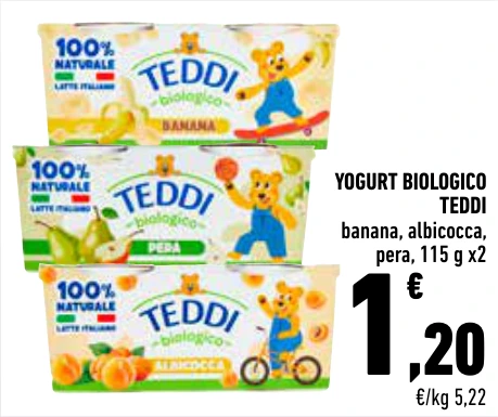 YOGURT BIOLOGICO TEDDI