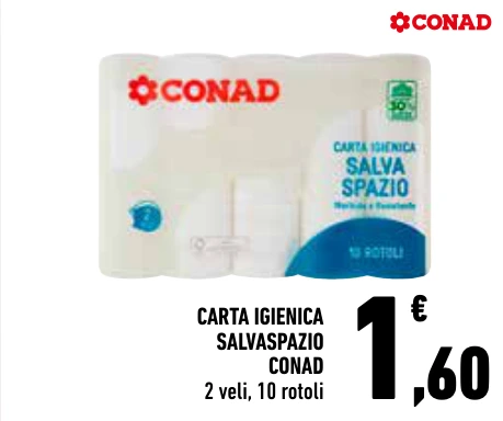 CARTA IGIENICA SALVASPAZIO CONAD