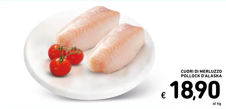 CUORI DI MERLUZZO POLLOCK D'ALASKA