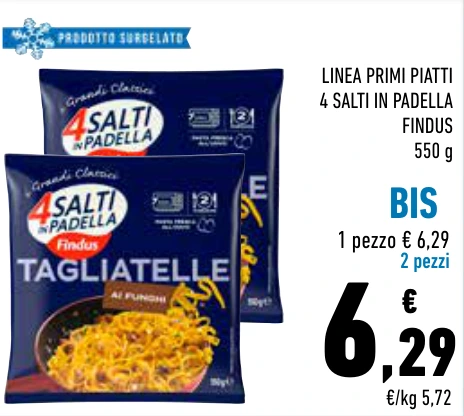 LINEA PRIMI PIATTI 4 SALTI IN PADELLA FINDUS BIS