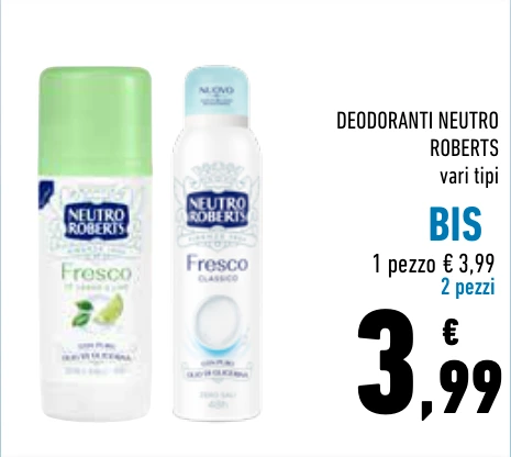 DEODORANTI NEUTRO ROBERTS BIS
