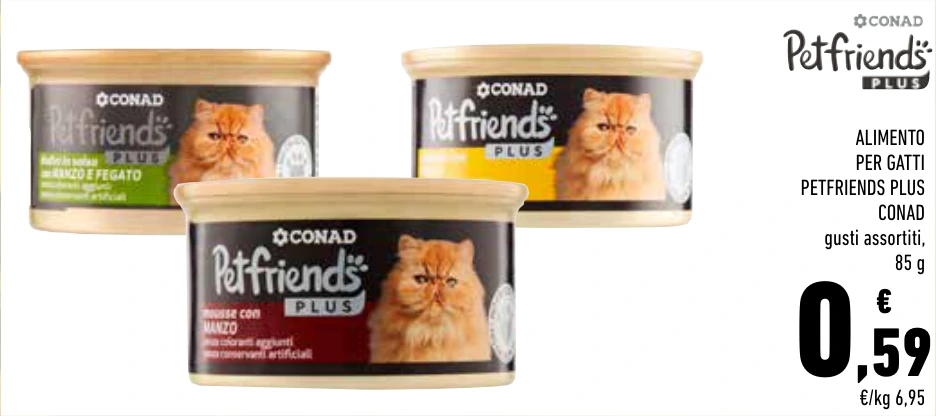 ALIMENTO PER GATTI PETFRIENDS PLUS CONAD