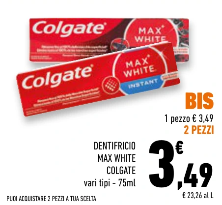DENTIFRICIO MAX WHITE COLGATE