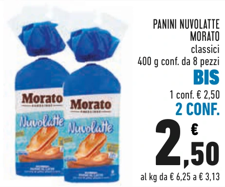 PANINI NUVOLATTE MORATO BIS 2 CONF.