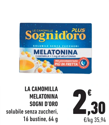 LA CAMOMILLA MELATONINA SOGNI D’ORO
