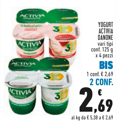 YOGURT ACTIVIA DANONE BIS 2 CONF.