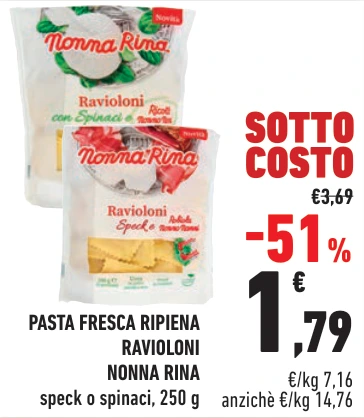 PASTA FRESCA RIPIENA RAVIOLONI NONNA RINA