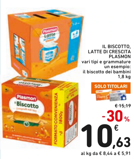 IL BISCOTTO, LATTE DI CRESCITA PLASMON