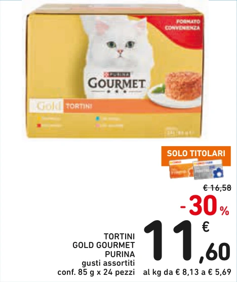 TORTINI GOLD GOURMET PURINA
