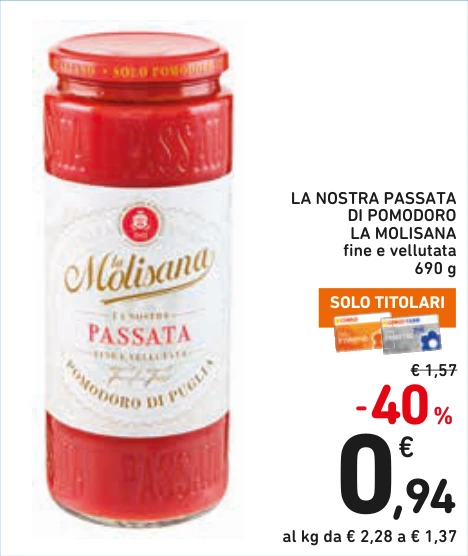 LA NOSTRA PASSATA DI POMODORO LA MOLISANA