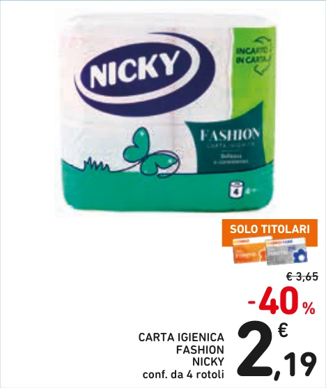 CARTA IGIENICA FASHION NICKY