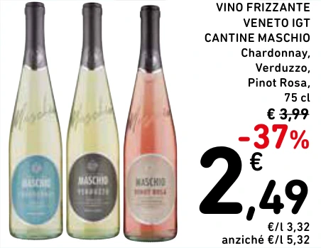 VINO FRIZZANTE VENETO IGT CANTINE MASCHIO