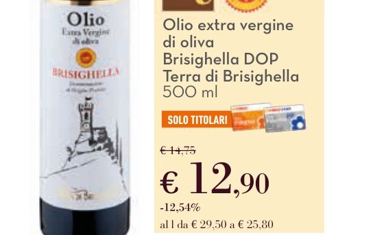 Olio extra vergine di oliva Brisighella DOP Terra di Brisighella