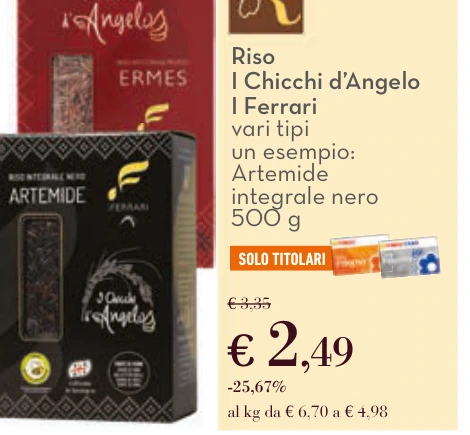 Riso I Chicchi d'Angelo I Ferrari Artemide integrale nero