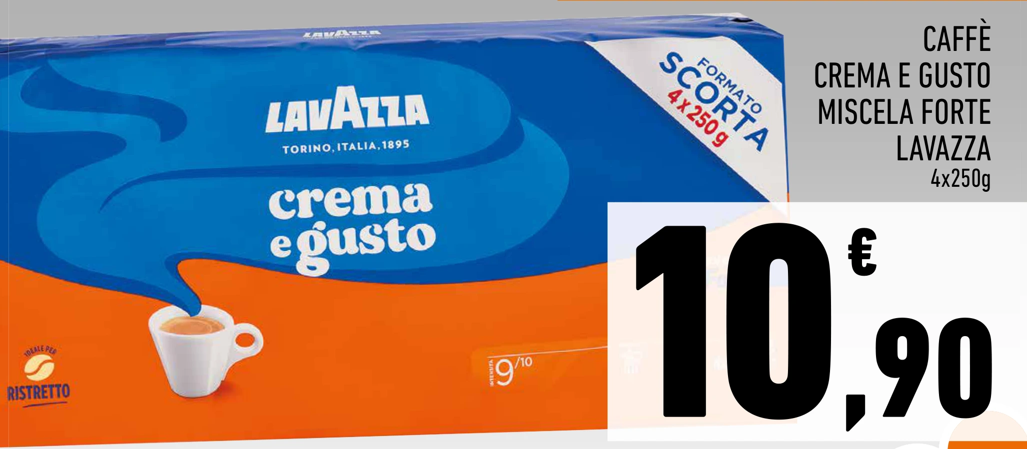 CAFFE CREMA E GUSTO MISCELA FORTE LAVAZZA 4X250G
