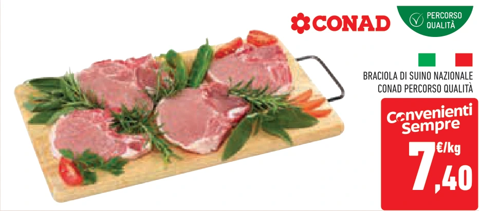 BRACIOLA DI SUINO NAZIONALE CONAD PERCORSO QUALITÀ