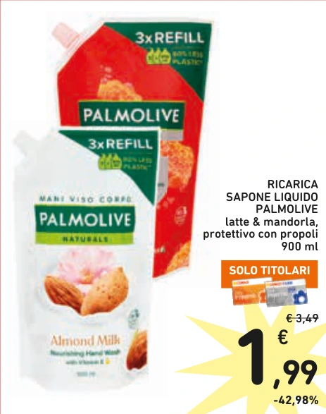 RICARICA SAPONE LIQUIDO PALMOLIVE