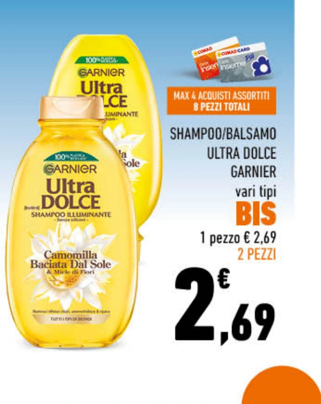SHAMPOO BALSAMO ULTRA DOLCE GARNIER