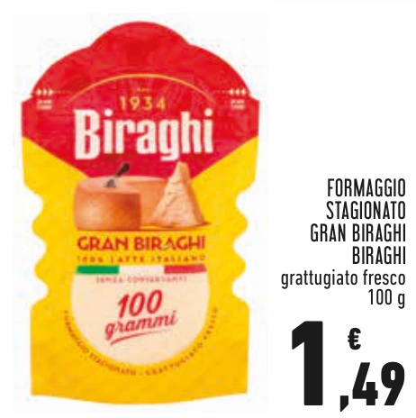 FORMAGGIO STAGIONATO GRAN BIRAGHI BIRAGHI