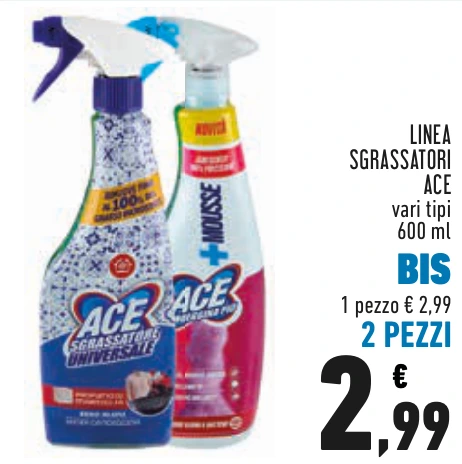 LINEA SGRASSATORI ACE BIS 2 PEZZI