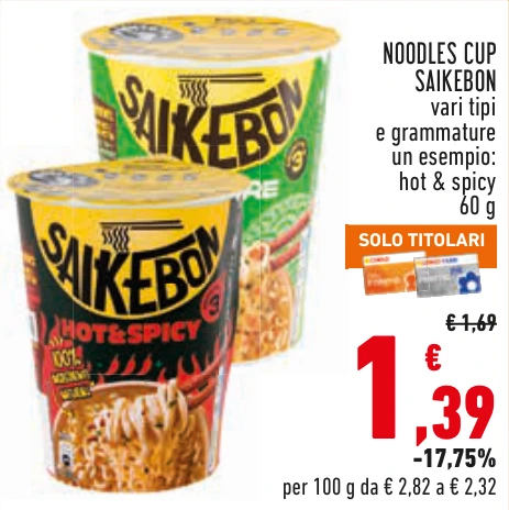 NOODLES CUP SAIKEBON
