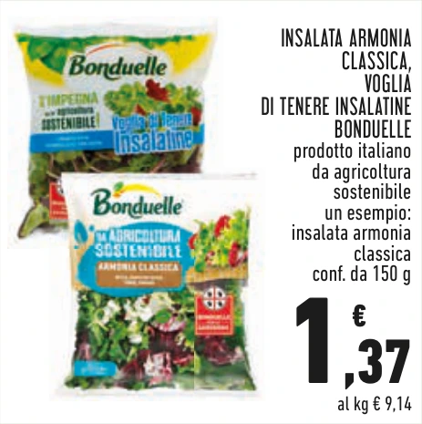 INSALATA ARMONIA CLASSICA, VOGLIA DI TENERE INSALATINE BONDUELLE