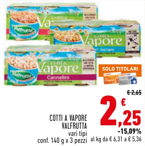 COTTI A VAPORE VALFRUTTA
