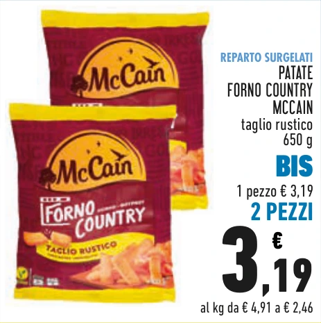 PATATE FORNO COUNTRY MCCAIN BIS 2 PEZZI