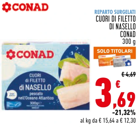 CUORI DI FILETTO DI NASELLO CONAD