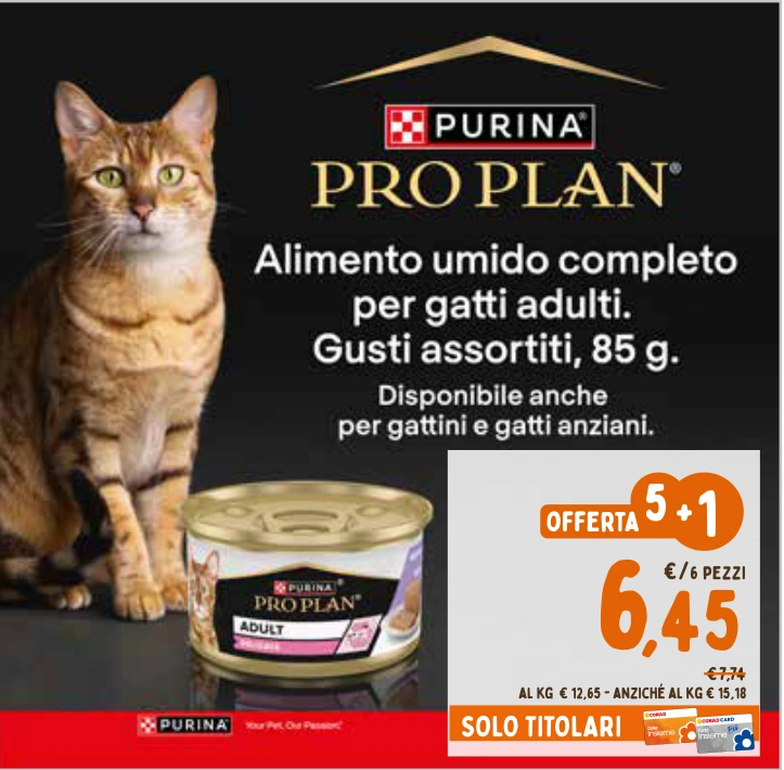 PURINA PRO PLAN ALIMENTO UMIDO GATTI 85 G 5+1