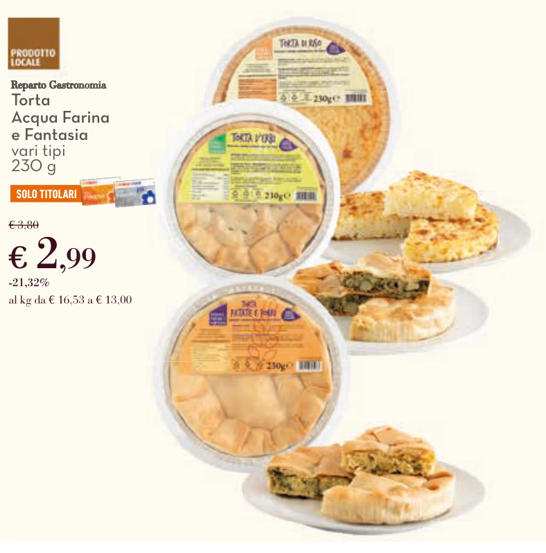 Torta Acqua Farina e Fantasia 230 g