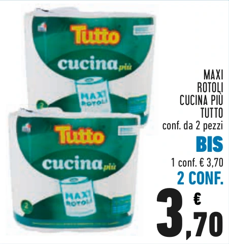 MAXI ROTOLI CUCINA PIÙ TUTTO BIS 2 CONF.