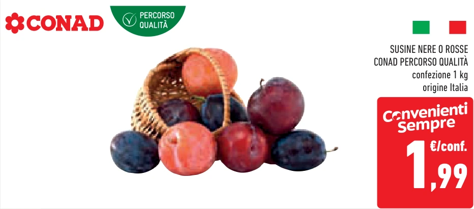 SUSINE NERE O ROSSE CONAD PERCORSO QUALITÀ