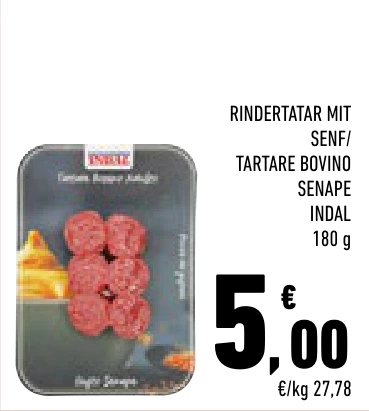 RINDERTATAR MIT SENF / TARTARE BOVINO SENAPE INDAL
