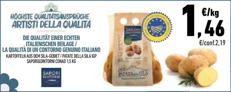 PATATE DELLA SILA IGP SAPORI&DINTORNI CONAD 1,5 KG