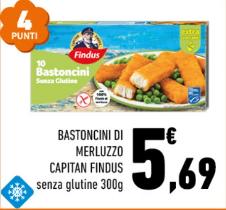 Bastoncini di merluzzo Capitani Findus