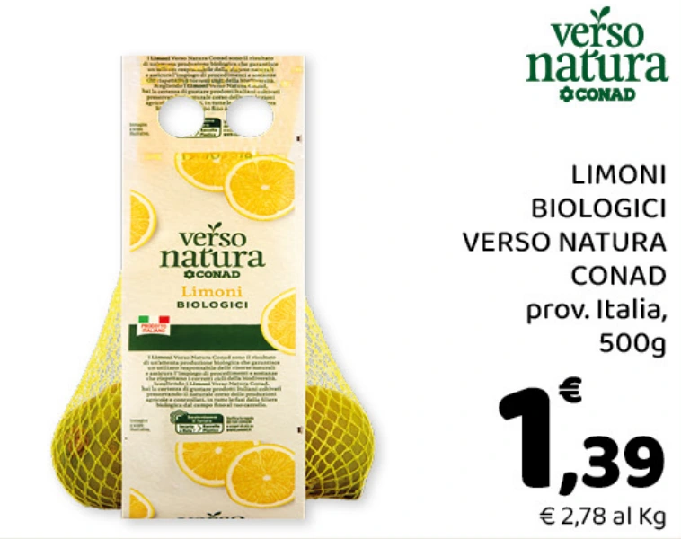Limoni biologici Verso Natura Conad