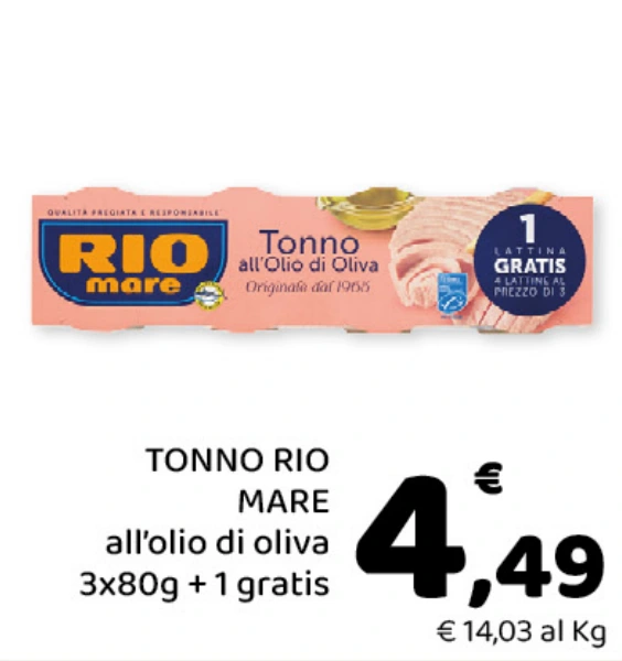 Tonno Rio Mare all’olio di oliva