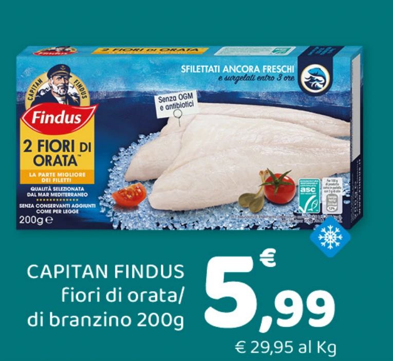 Capitani Findus Fiori di orata o di branzino